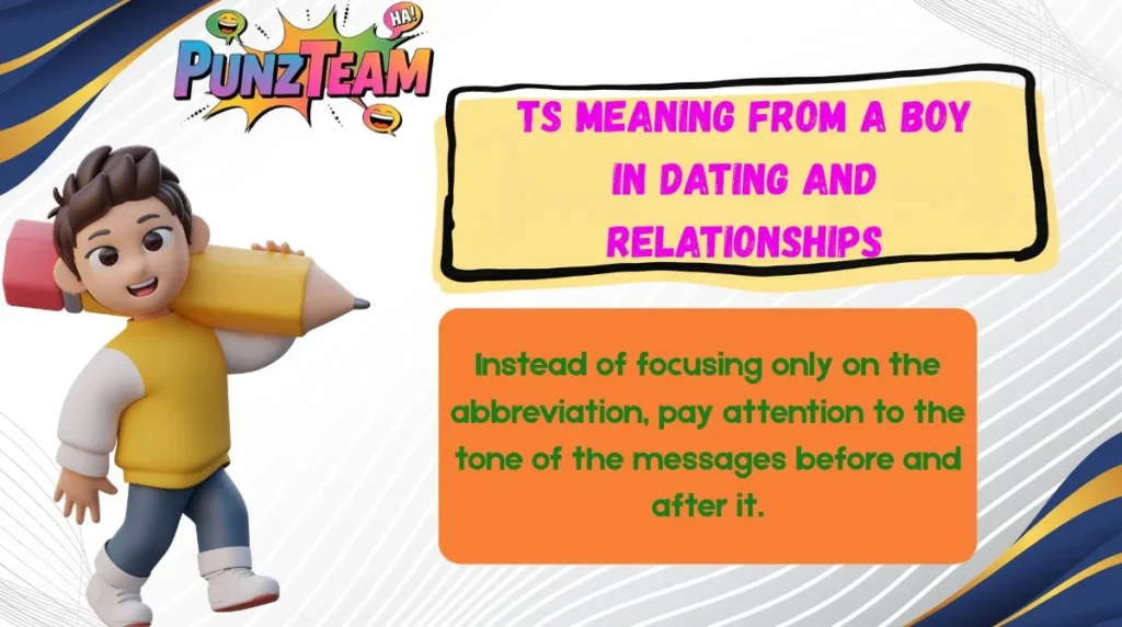 TS Meaning From a Boy in Dating and Relationships
