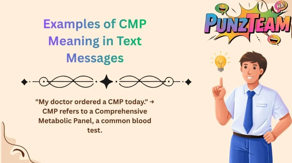 Examples of CMP Meaning in Text Messages