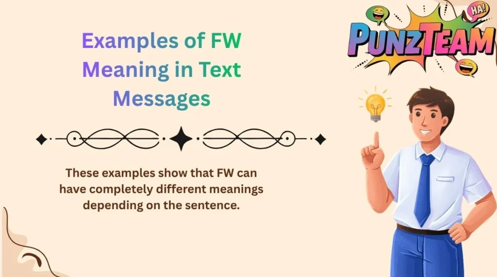Examples of FW Meaning in Text Messages
