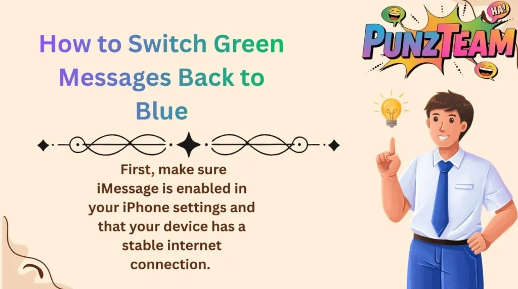 How to Switch Green Messages Back to Blue