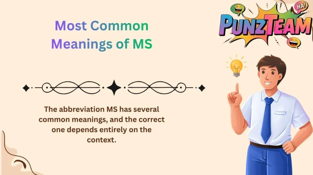 Most Common Meanings of MS