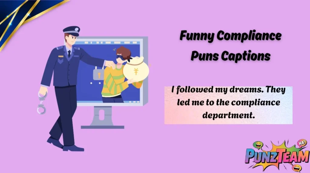 Funny Compliance Puns Captions
