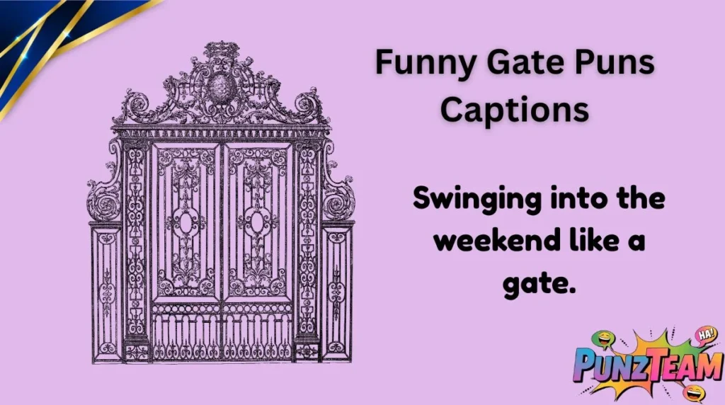 Funny Gate Puns Captions