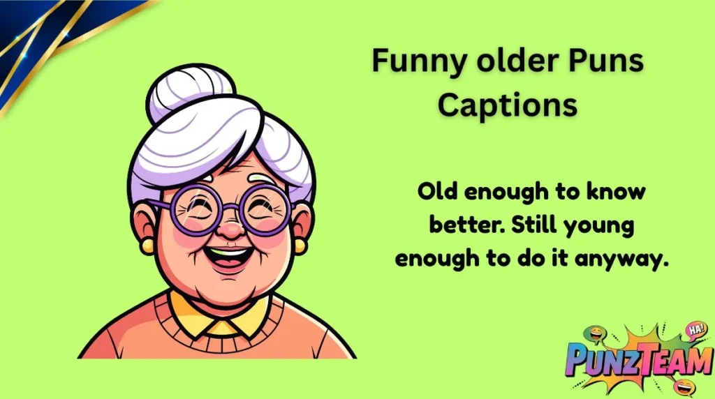 Funny older Puns Captions