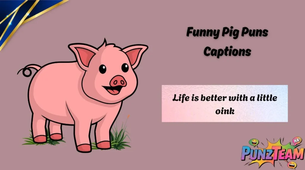 Funny Pig Puns Captions