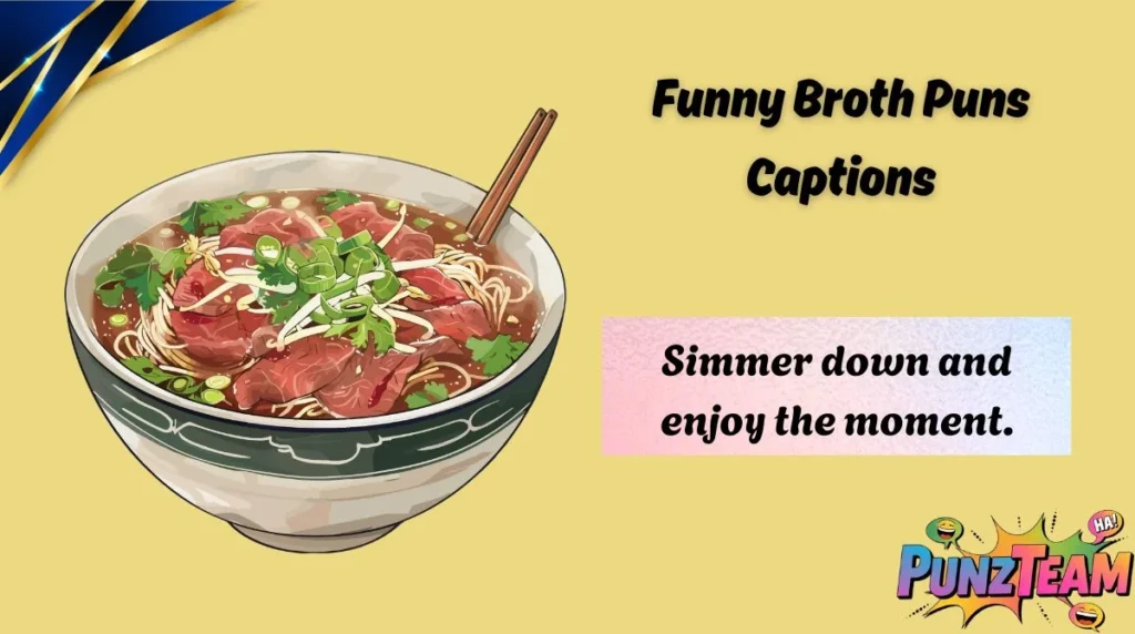 Funny Broth Puns Captions