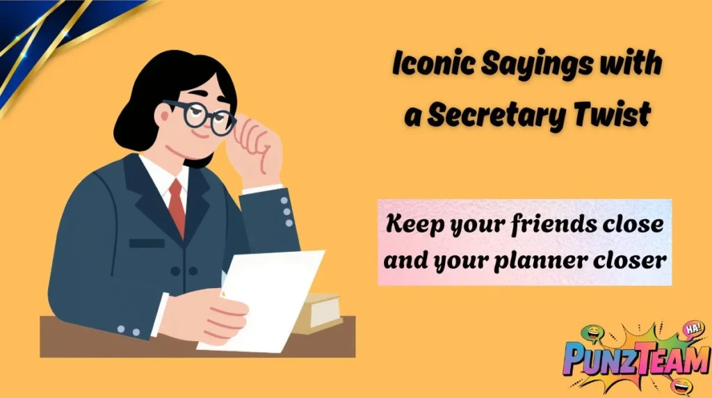 Iconic Sayings with a Secretary Twist