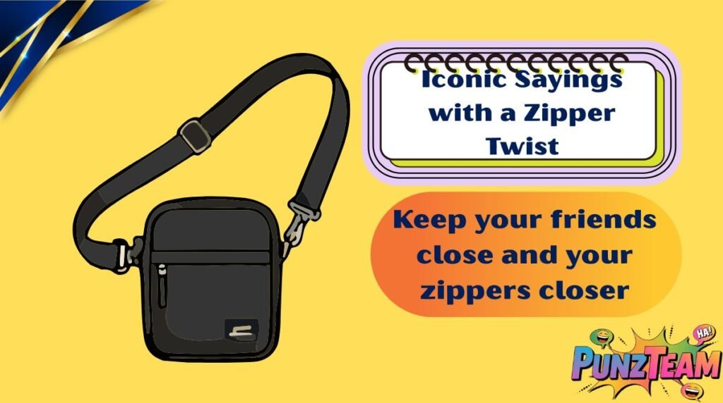 Iconic Sayings with a Zipper Twist