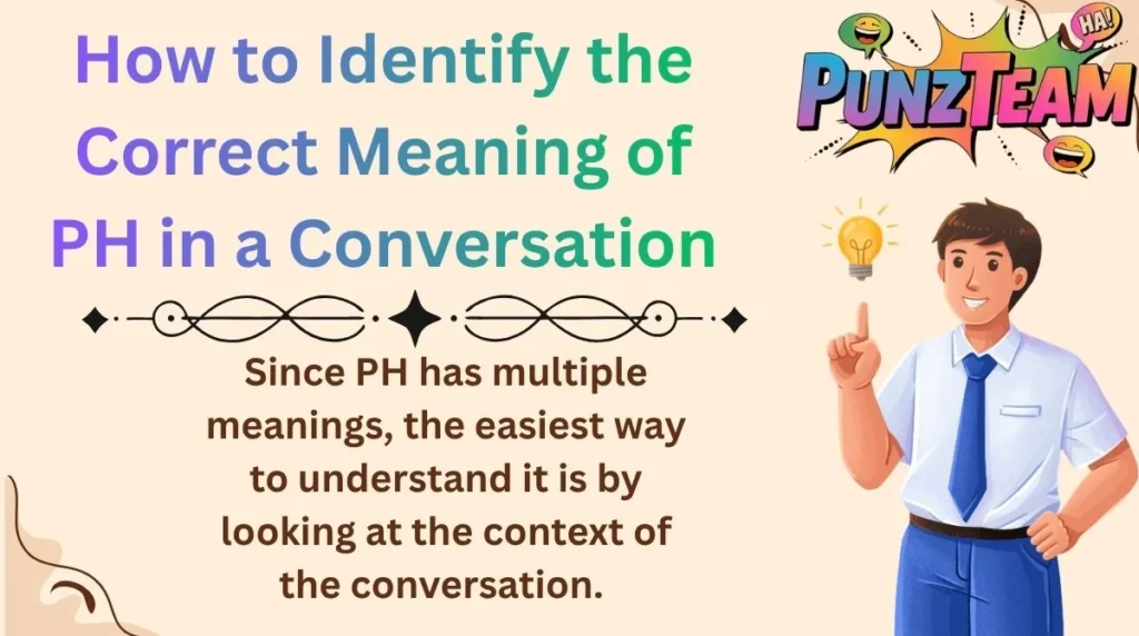 How to Identify the Correct Meaning of PH in a Conversation
