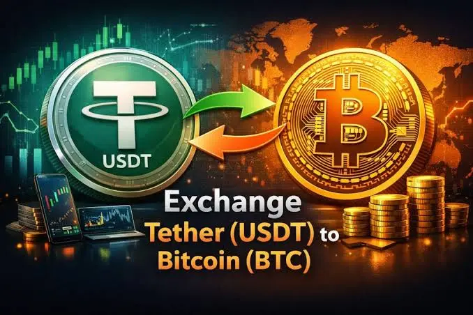 Exchange Bitcoin (BTC) for Tether TRC20 (USDT)